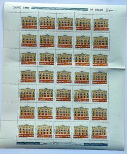 C 1076 Selo Teatros Brasileiros Arquitetura Arte Teatro da Paz 1978 Folha