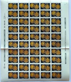 C 1278 Selo Numismatica Banco Central Economia Coroacao 1982 Folha