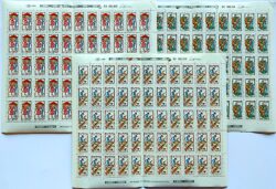 C 1281 Selo Lubrapex Musica Fandango 1982 Folha Serie Completa 2