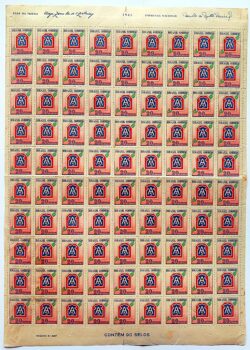 C 206 Selo Forca Expedicionaria Brasileira FEB Militar A5 1945 Folha 2