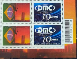 C 2584 Selo Personalizado DMC Dental Odontologia Saude Sao Carlos 2008 Quadra Codigo de Barras