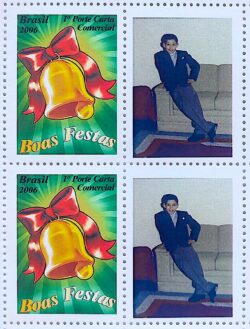 C 2663 Selo Personalizado Natal Religiao Sino Menino 2006 Quadra