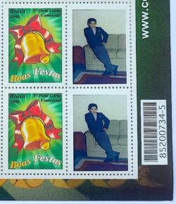 C 2663 Selo Personalizado Natal Religiao Sino Menino 2006 Quadra Codigo de Barras