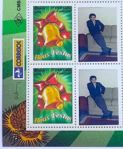 C 2663 Selo Personalizado Natal Religiao Sino Menino 2006 Quadra Vinheta Correios