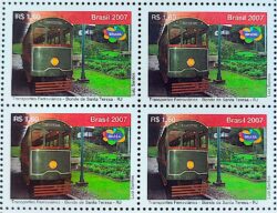 C 2699 Selo Transportes Ferroviários Trem Locomotiva Bonde 2007 Quadra