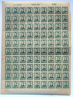 C 280 Selo Centenario do Telegrafo Eletrico Eusebio de Queiros Comunicacao 1952 Folha