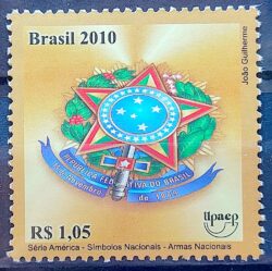 C 3031 Selo Simbolos Nacionais 2010 Armas Nacionais Brasao