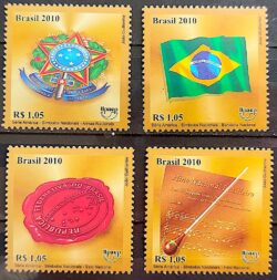 C 3031 Selo Simbolos Nacionais 2010 Serie Completa Separados