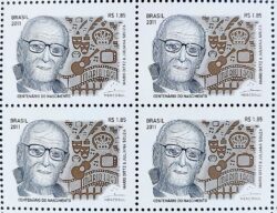 C 3157 Selo Mercosul Atores Nacionais 100 Anos Mario Lago 2011 Quadra