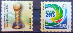 C 3284 Selo Copa das Confederacoes Futebol 2013 Separados