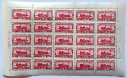 C 337 Selo Primeira Estrada de Ferro no Brasil Trem Locomotiva 1954 Folha 3