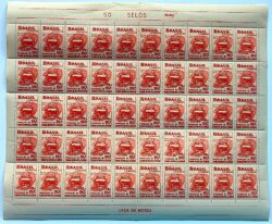 C 375 Selo Centenario da Cidade de Mococa Brasao 1956 Folha