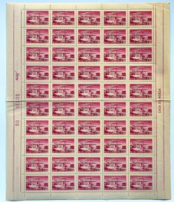 C 391 Selo 3 Centenario Provincia de Santo Antonio Pernambuco Igreja Religiao 1957 Folha