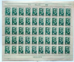 C 411 Selo Visita Presidente de Honduras Ramon Villeda Morales 1958 Folha