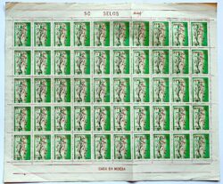 C 430 Selo Brasil Campeao Mundial de Futebol Suecia 1959 Folha 4