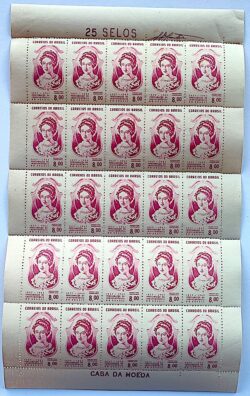 C 476 Selo Independencia do Brasil Imperatriz Leopoldina Monarquia 1962 Folha