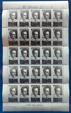 C 497 Selo Presidente da Iugoslavia Josip Broz Tito 1963 Folha