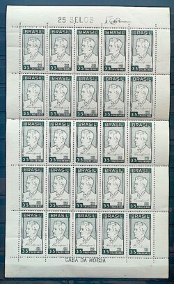 C 536 Selo Centenario Natalicio de Leoncio Correia 1965 Folha