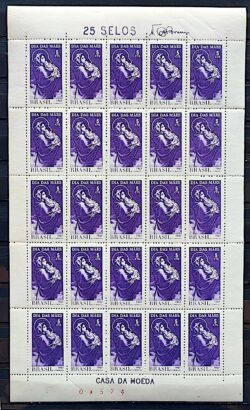 C 569 Selo Dia das Maes Mulher 1967 Folha