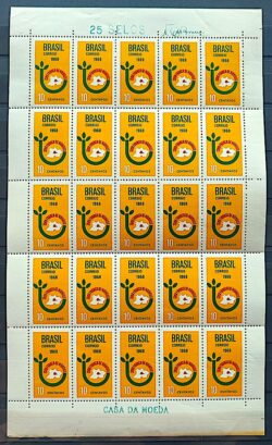 C 591 Selo Criacao da Zona Franca de Manaus Economia Mapa 1968 Folha