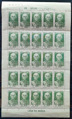 C 643 Selo Centenario General Tasso Fragoso Militar 1969 Folha