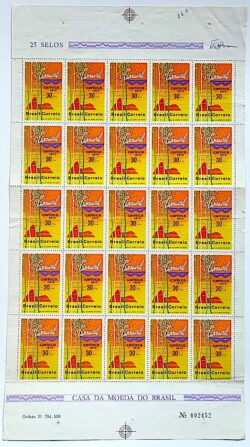 C 665 Selo Carnaval Carioca Festa Musica Pao de Acucar 1970 Folha