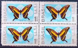 C 696 Selo Fauna Borboletas Papilio 1971 Quadra