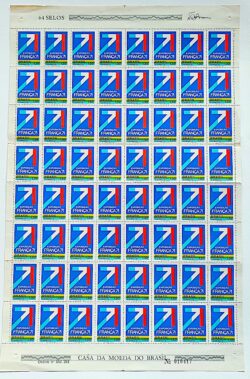 C 707 Selo Exposicao Franca Bandeira 1971 Folha