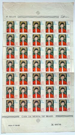 C 712 Selo Dia da Crianca Datas Comemorativas 1971 Folha