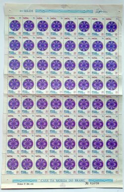 C 718 Selo Natal Religiao 1971 Folha