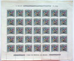 C 746 Selo Promocao do Folclore Nacional Capoeira Musica Luta Bahia 1972 Folha