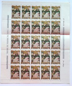 C 749 Selo Exfilbra Servicos Postais Mapa 1972 Folha Serie Completa