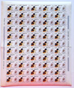 C 782 Selo Flora e Fauna Jamacuru Passaro 1973 Folha