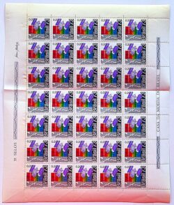 C 789 Selo Promocao da Ciencia INPE Pesquisas Espaciais Satelite 1973 Folha