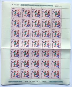 C 900 Selo Manifestacoes Folcloricas Congada Minas Gerais 1975 Folha Serie Completa