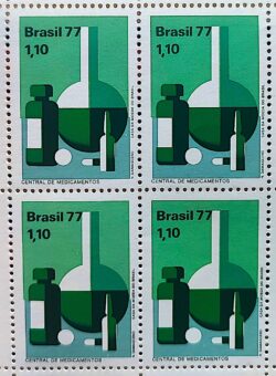 C 983 Selo Amparo e Seguranca Saude Central de Medicamento 1977 Quadra