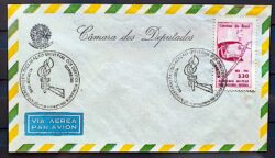 Envelope 1961 Academia Militar Agulhas Negras Brasao Espada Chapeu CBC GB