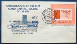 Envelope FDC 1960 Brasilia Mapa CBC GB