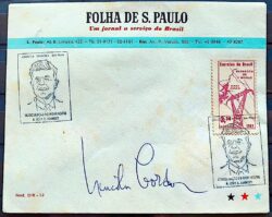 Envelope FDC 1961 Folha de Sao Paulo Hidreletrica Barragem de 3 Marias Eletricidade Mapa Presidente Kennedy CBC SP