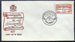Envelope FDC 1961 Promulgacao da Constituicao Guanabara Mapa CBC GB