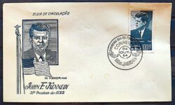 Envelope FDC 1964 Presidente Estados Unidos John Kennedy CBC GB 1