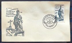 Envelope FDC 1964 Sesquicentenario Aleijadinho Arte Escultura CBC GB