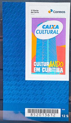 SI 103 Selo Institucional 45 Anos Caixa Cultural Curitiba Banco 2025 Codigo de Barras