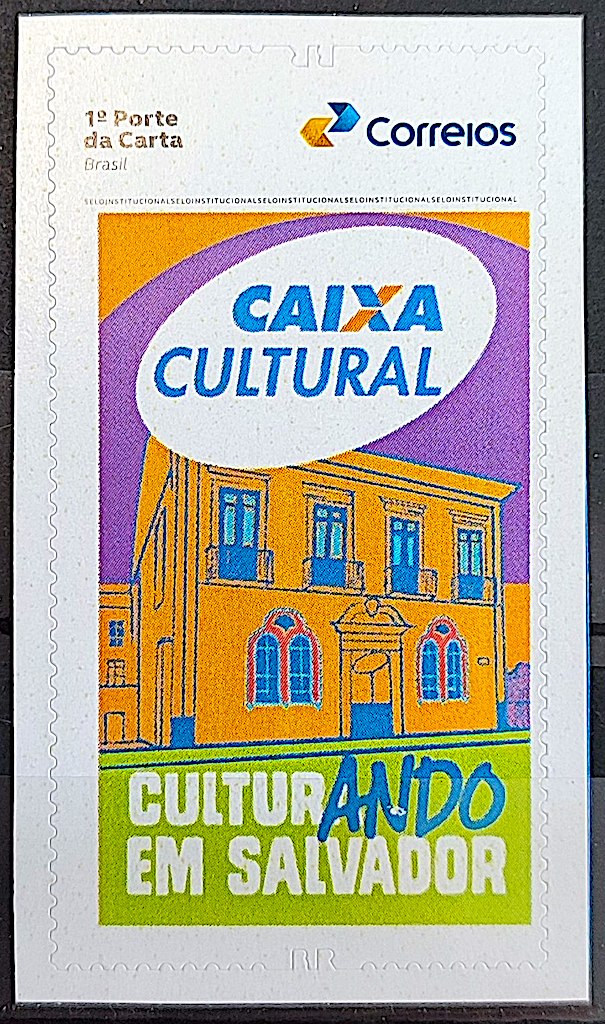 SI 107 Selo Institucional 45 Anos Caixa Cultural Salvador Bancos 2025