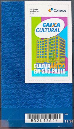 SI 108 Selo Institucional 45 Anos Caixa Cultural Sao Paulo Banco 2025 Codigo de Barras