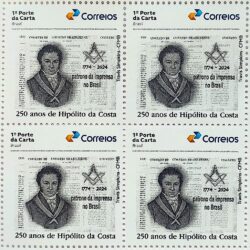 SI 31 Selo Institucional Hipolito da Costa Jornalismo Maconaria 2024 Quadra Variedade de Cor