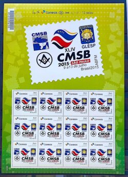 Selo Personalizado Loja Maconica Sao Paulo Maconaria Mapa 2015 Folha