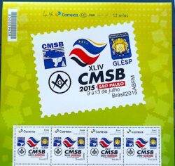 Selo Personalizado Loja Maconica Sao Paulo Maconaria Mapa 2015 Porta-Retrato