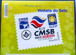 Vinheta do Selo Personalizado Loja Maconica Sao Paulo Maconaria Mapa 2015