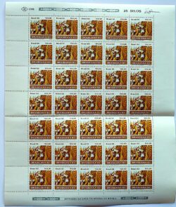 C 1308 Selo Carnaval Brasileiro Indio 1983 Folha